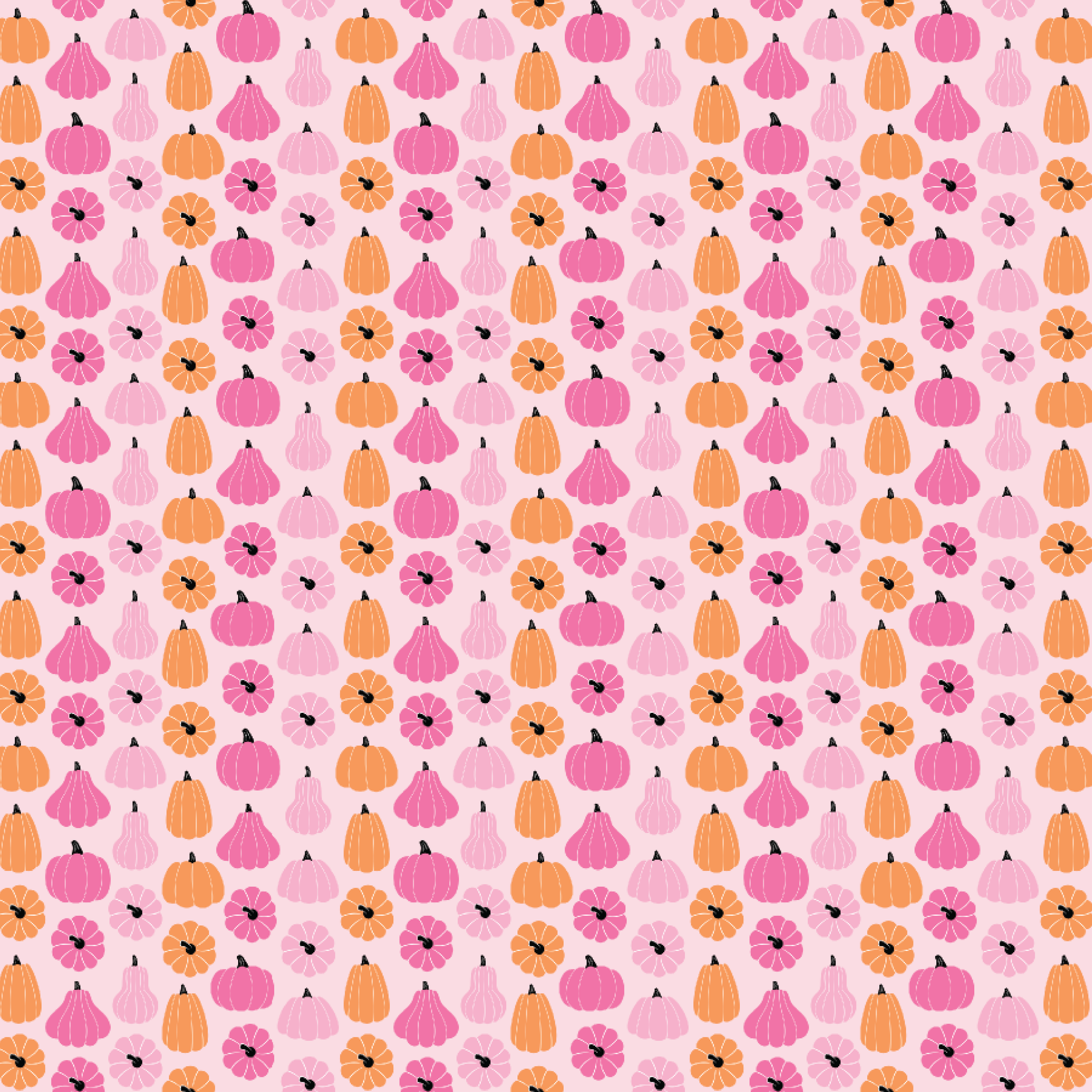 P1310 | Pink Orange Pumpkin 2 Pattern Acrylic Sheets - Patterns