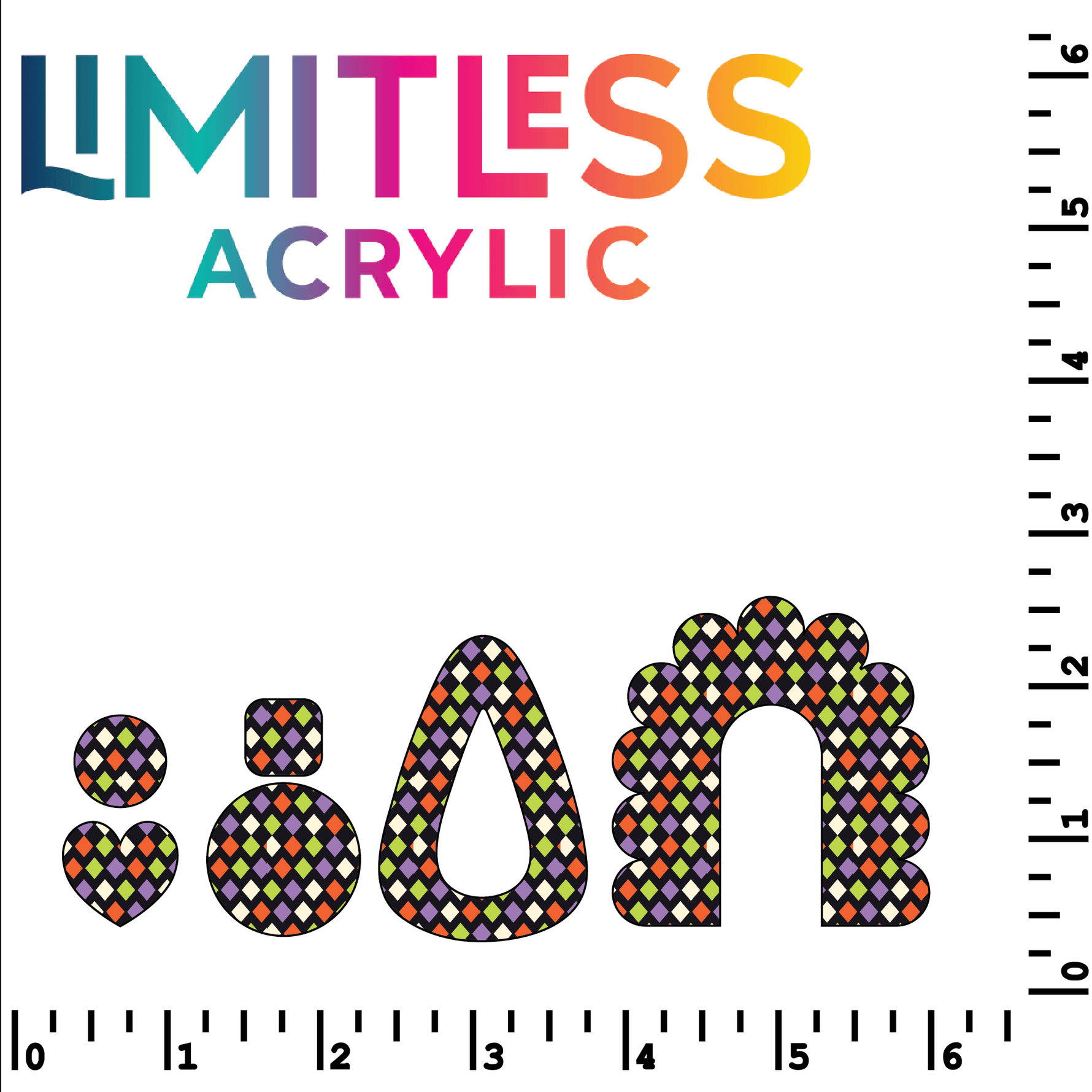 P1315 | Spooky Diamonds Pattern Acrylic Sheets - Patterns