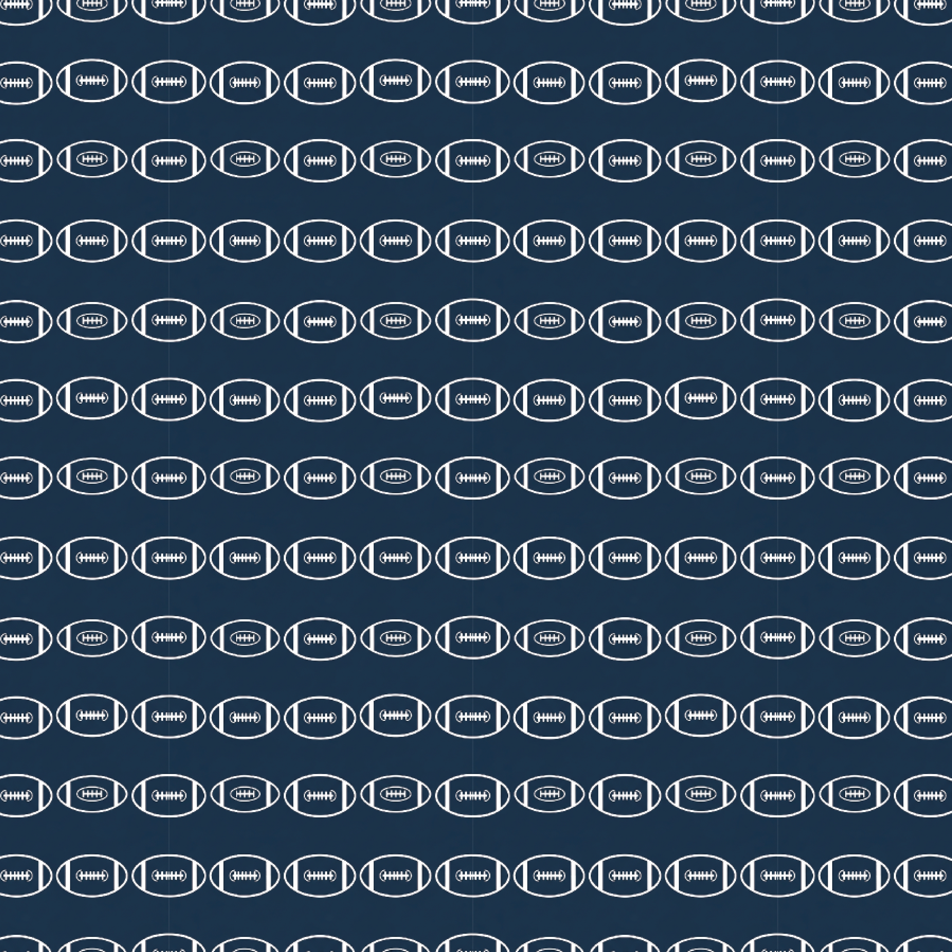 P1322 | White Football on Navy Pattern Acrylic Sheets - Patterns