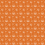 P1325 | White Pumpkins Outline on Orange Pattern Acrylic Sheets - Patterns
