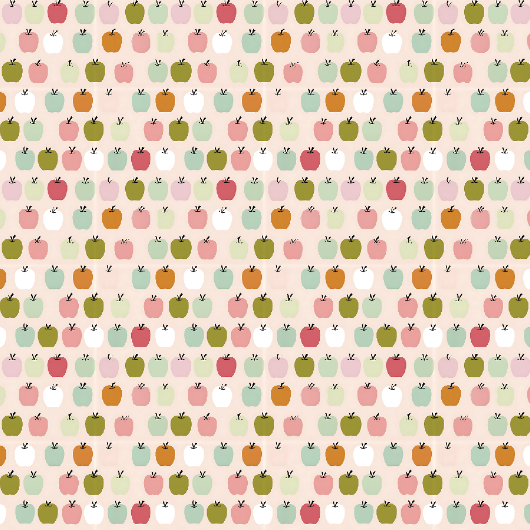 P1334 | Multi-Colored Apples Pattern Acrylic Sheets - Patterns