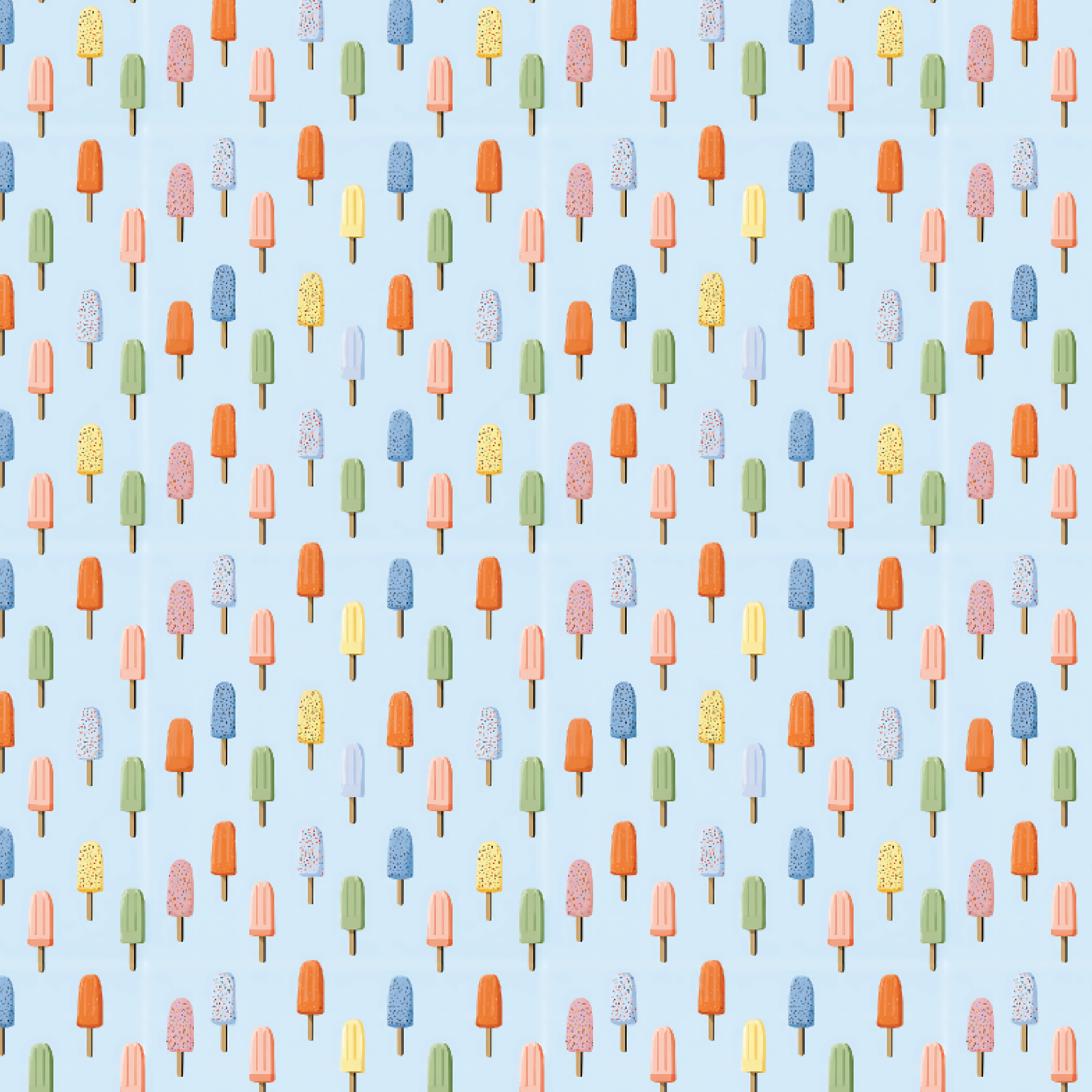 P1335 | Itty Bitty Popsicles Pattern Acrylic Sheets - Patterns