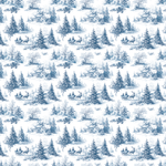 P1337 | Vintage Blue Christmas Pattern Acrylic Sheets - Patterns