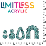 P1344 | Teal Leopard Print Pattern Acrylic Sheets - Patterns