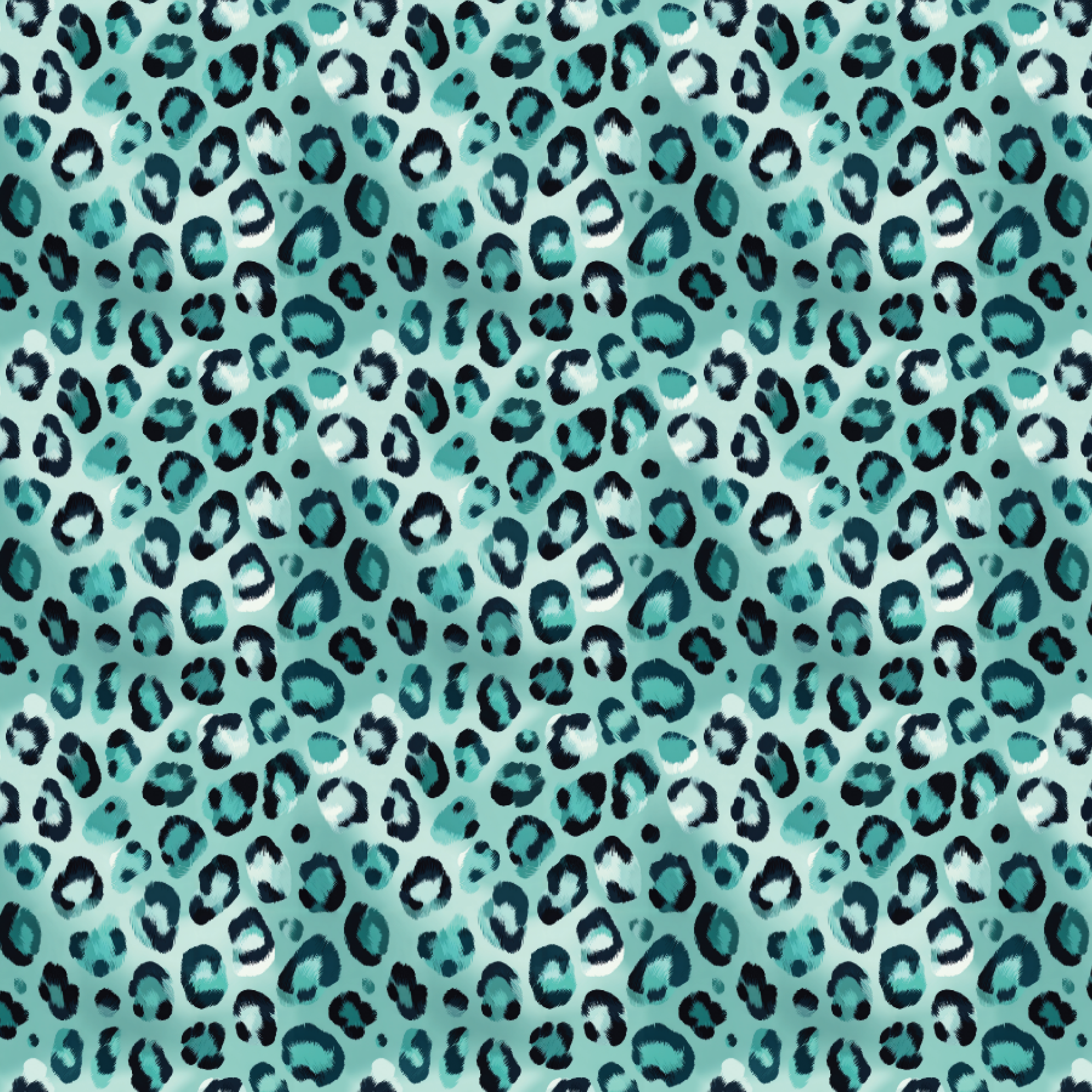P1344 | Teal Leopard Print Pattern Acrylic Sheets - Patterns