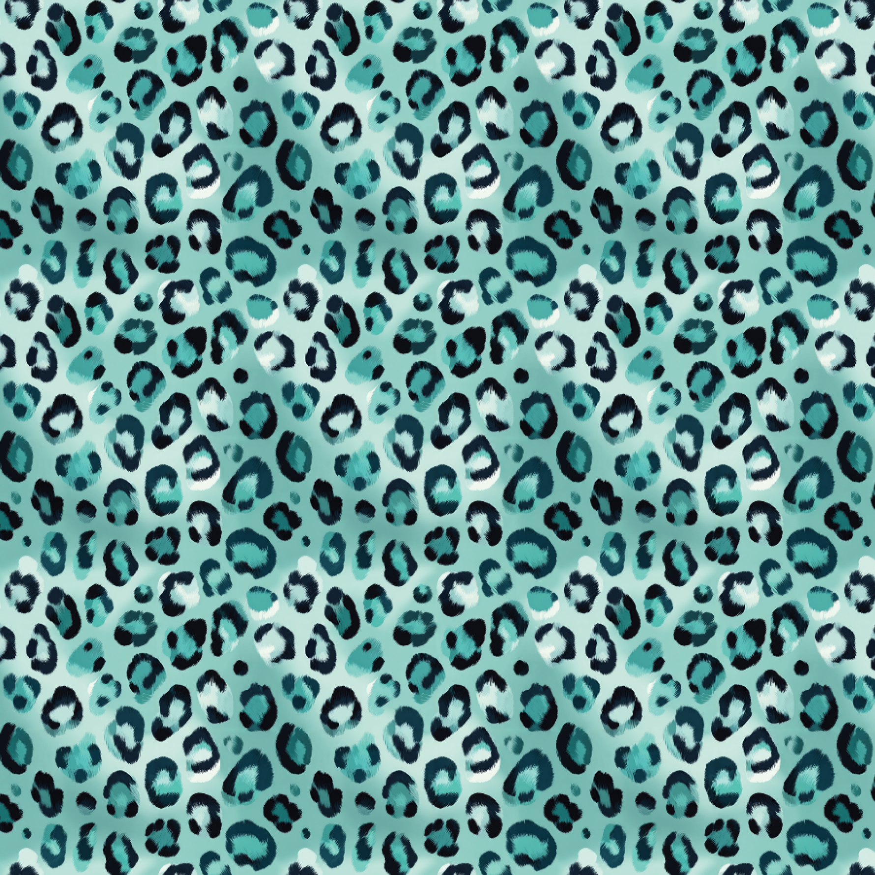 P1344 | Teal Leopard Print Pattern Acrylic Sheets - Patterns