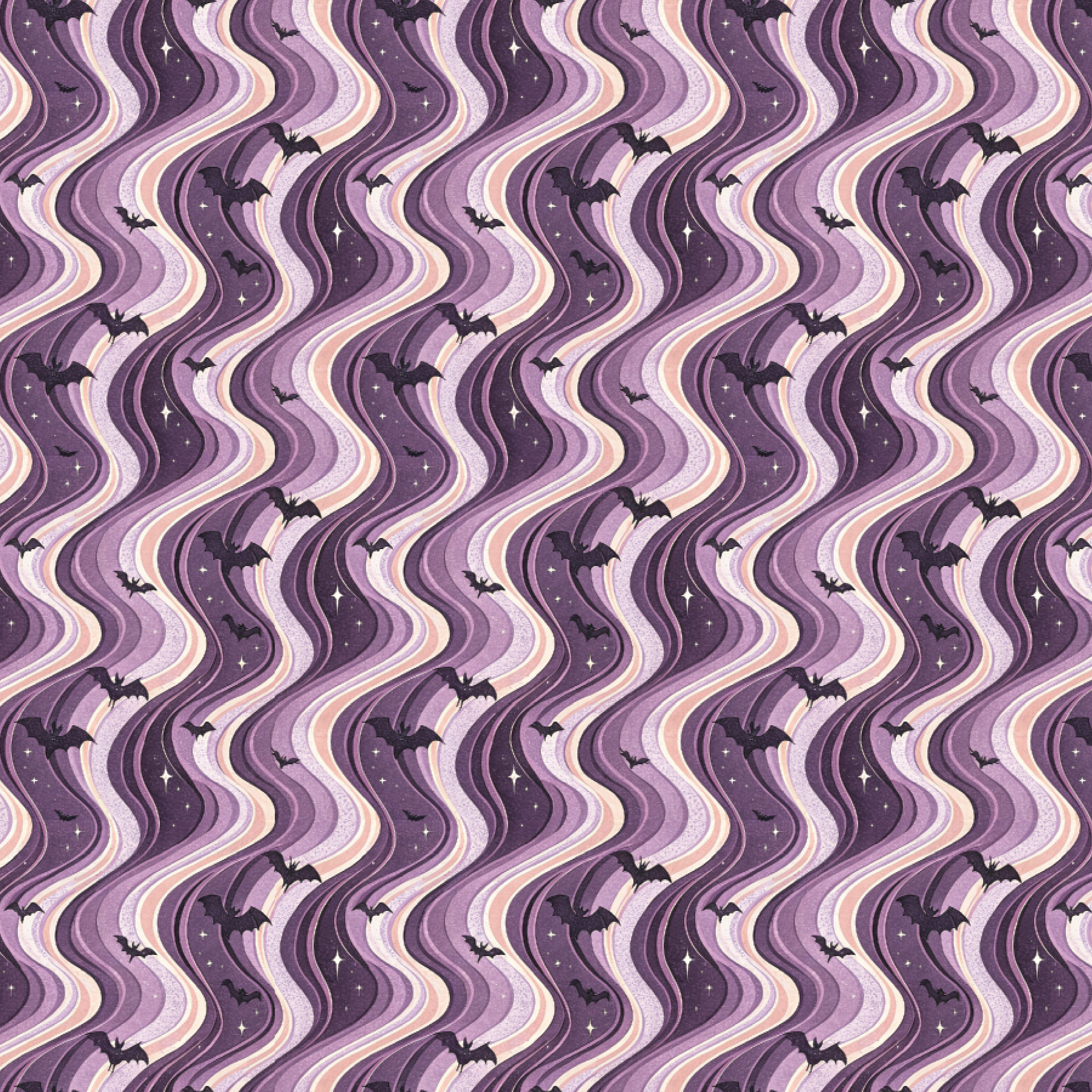 P1349 | Bats on Purple Swirls Pattern Acrylic Sheets - Patterns