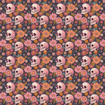 P1350 | Floral Skulls Pattern Acrylic Sheets - Patterns
