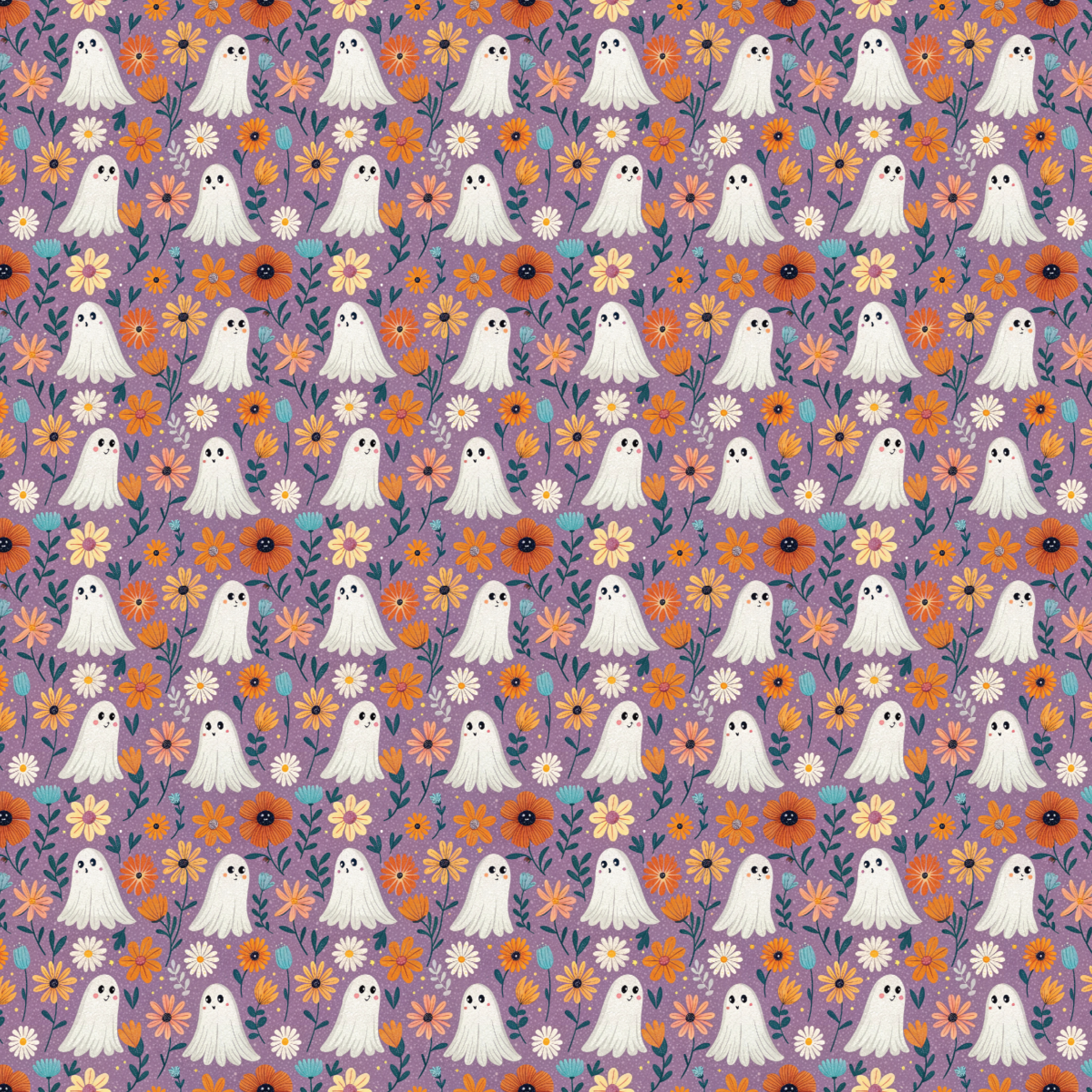 P1351 | Floral Ghosts Pattern Acrylic Sheets - Patterns