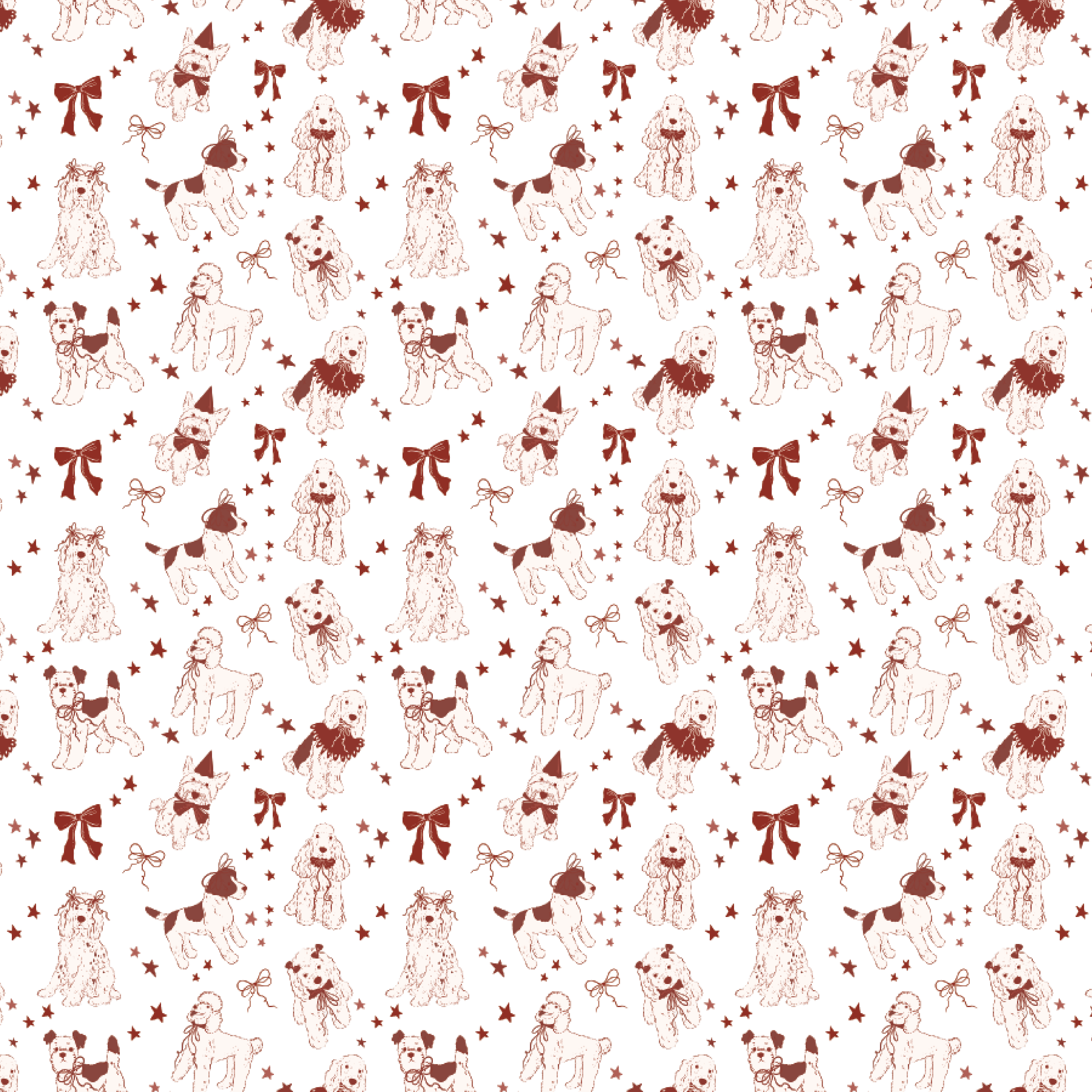 P1354 | Christmas Dogs Pattern Acrylic Sheets - Patterns
