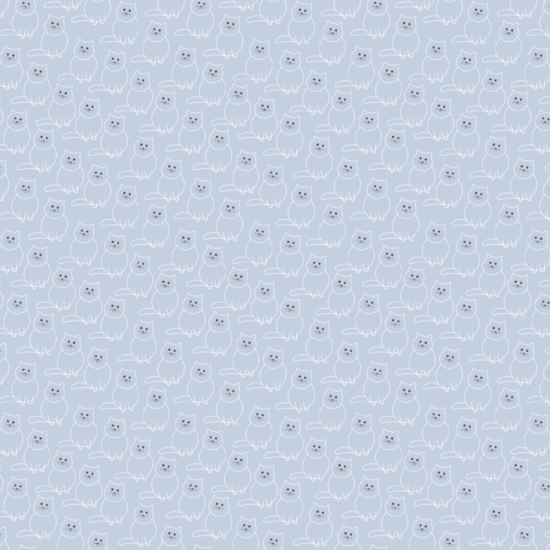 P1358 | Fat Cat Outline Pattern Acrylic Sheets - Patterns