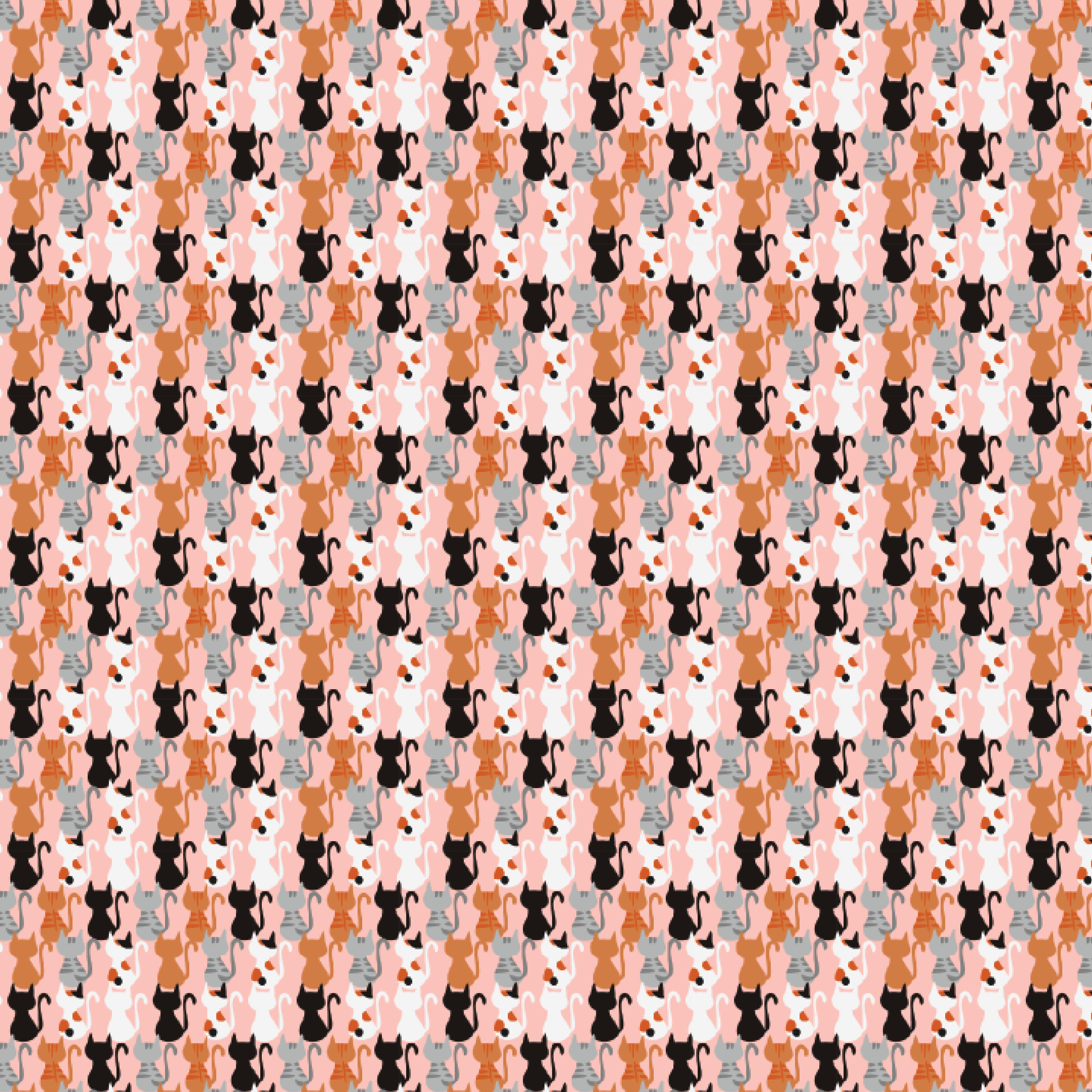 P1360 | Trendy Cats Pattern Acrylic Sheets - Patterns