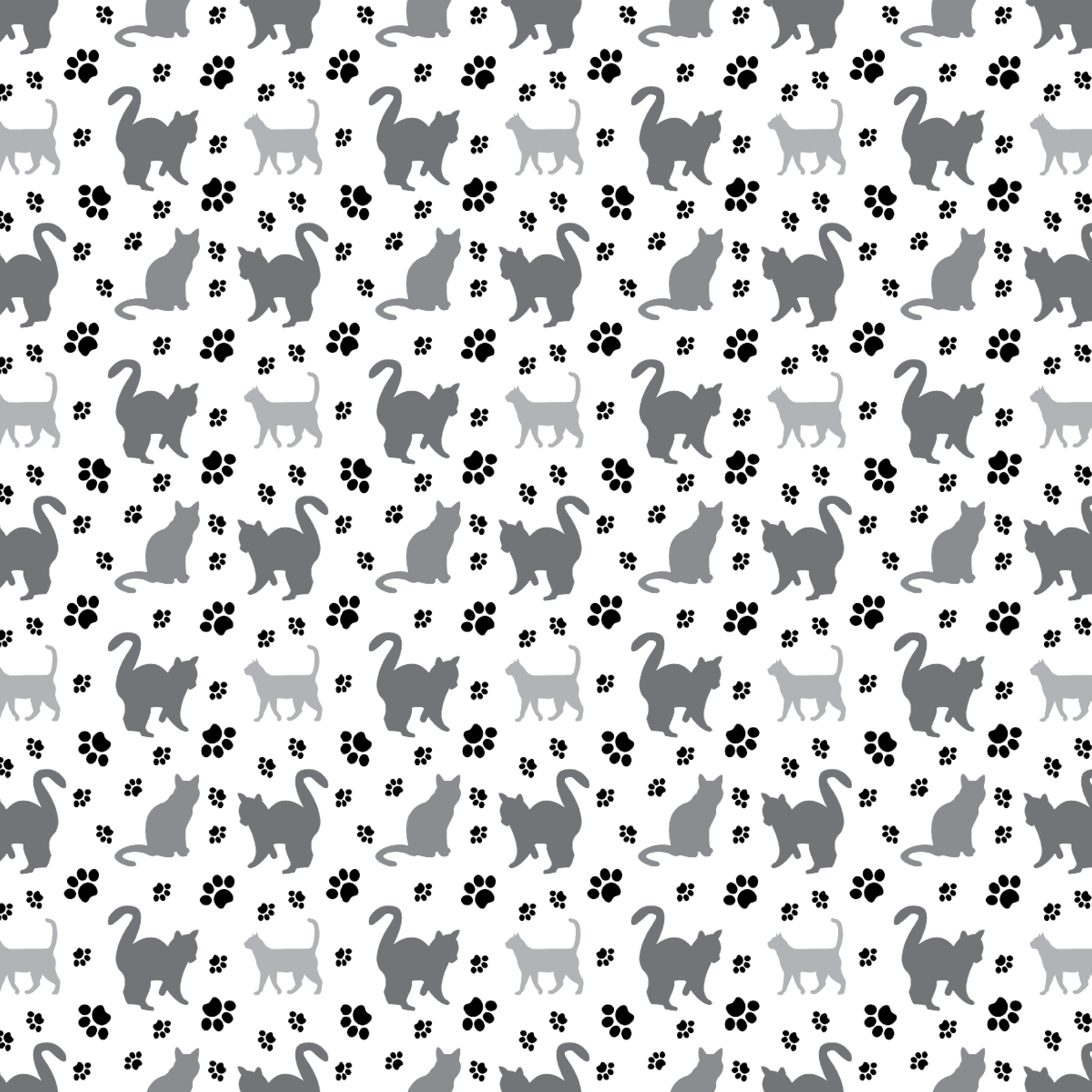 P1361 | Cats & Paws Pattern Acrylic Sheets - Patterns