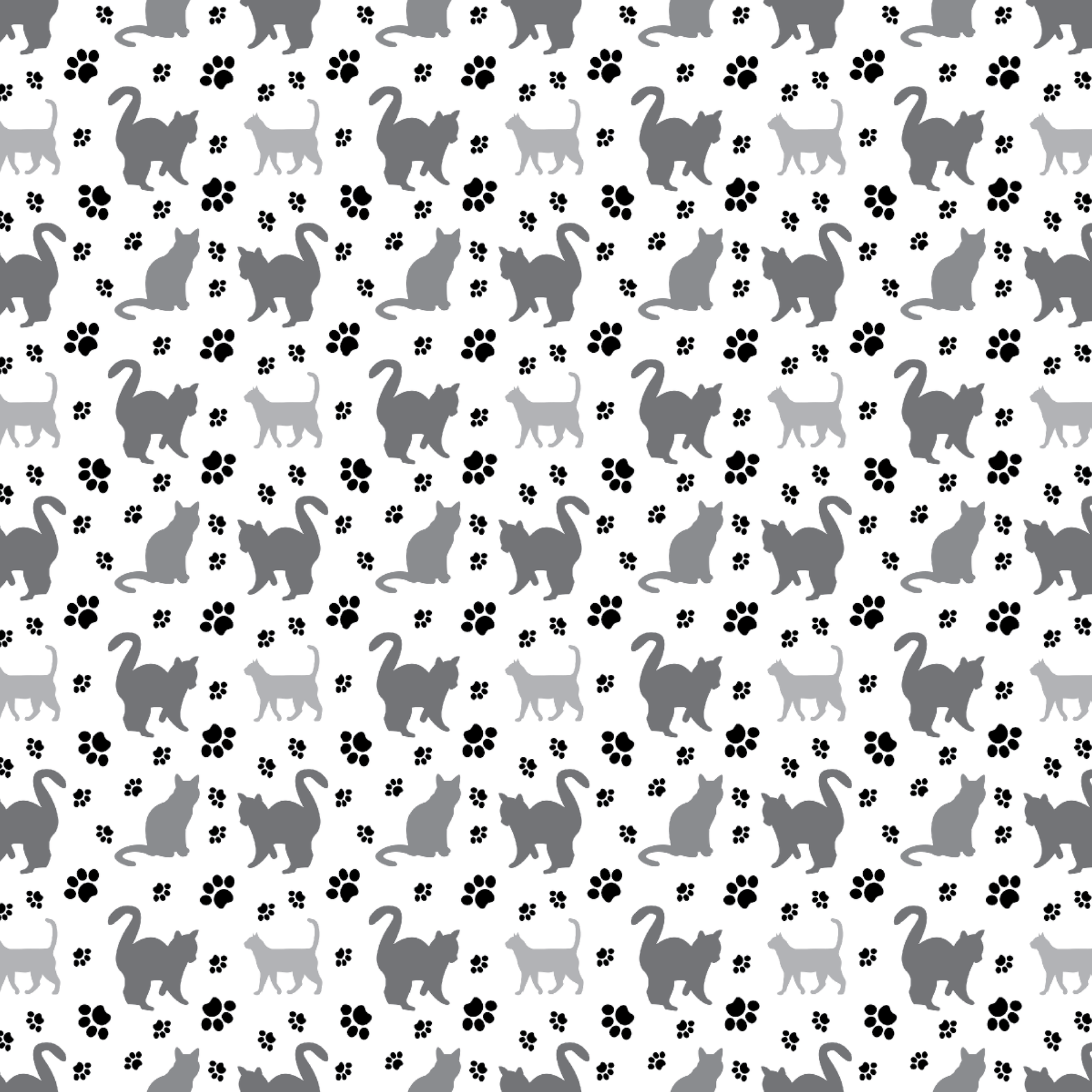 P1361 | Cats & Paws Pattern Acrylic Sheets - Patterns