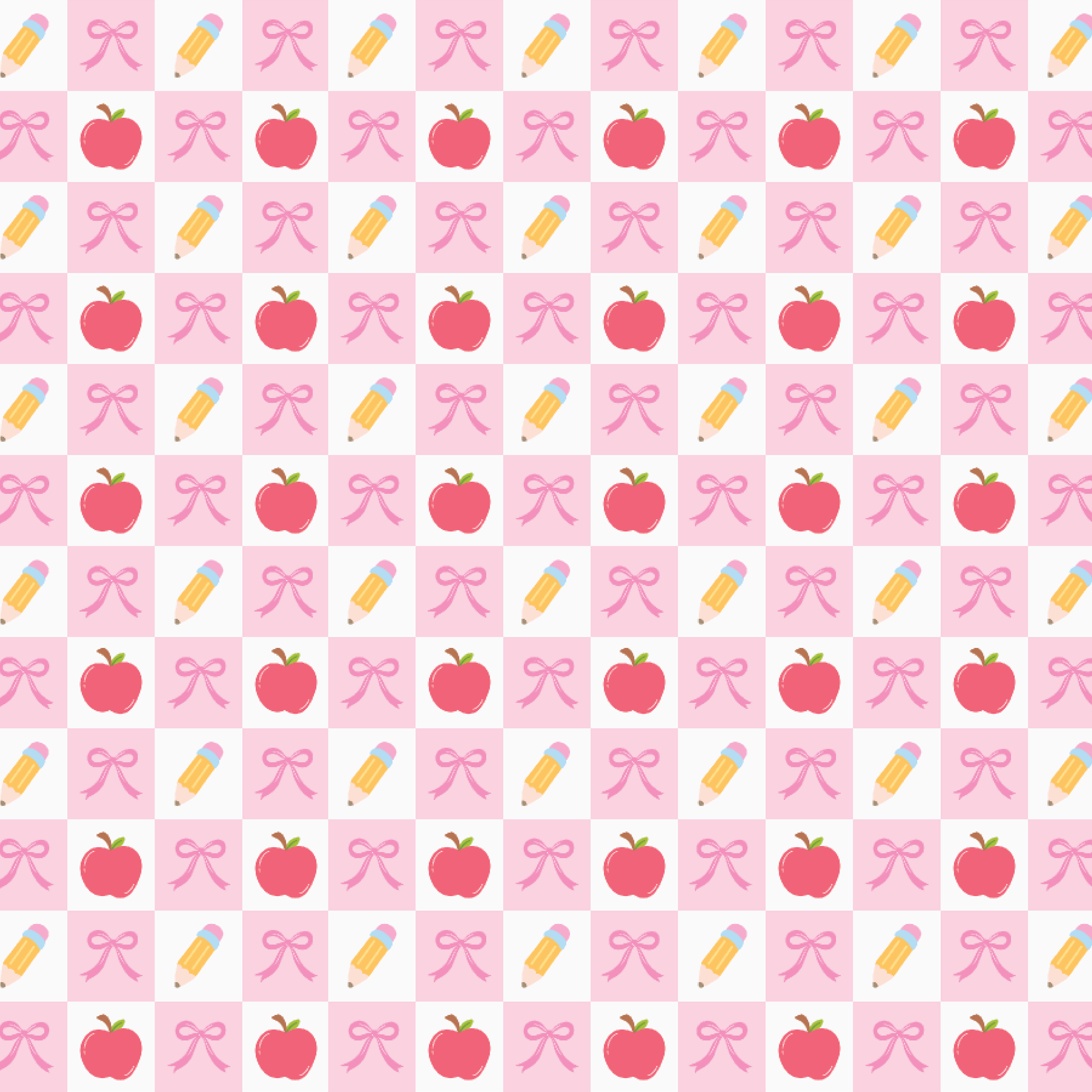 P1362 | Apples & Pencils Pattern Acrylic Sheets - Patterns