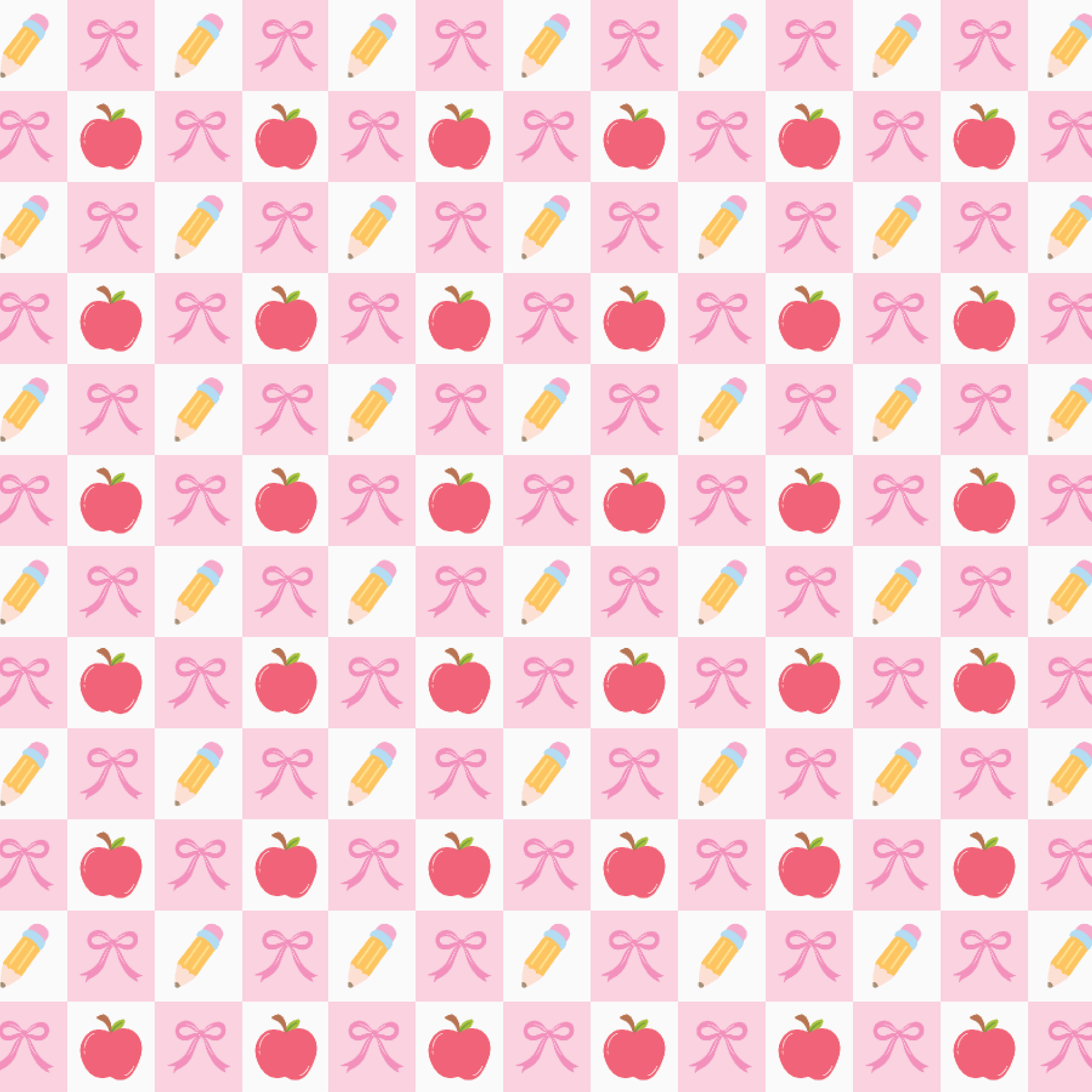 P1362 | Apples & Pencils Pattern Acrylic Sheets - Patterns