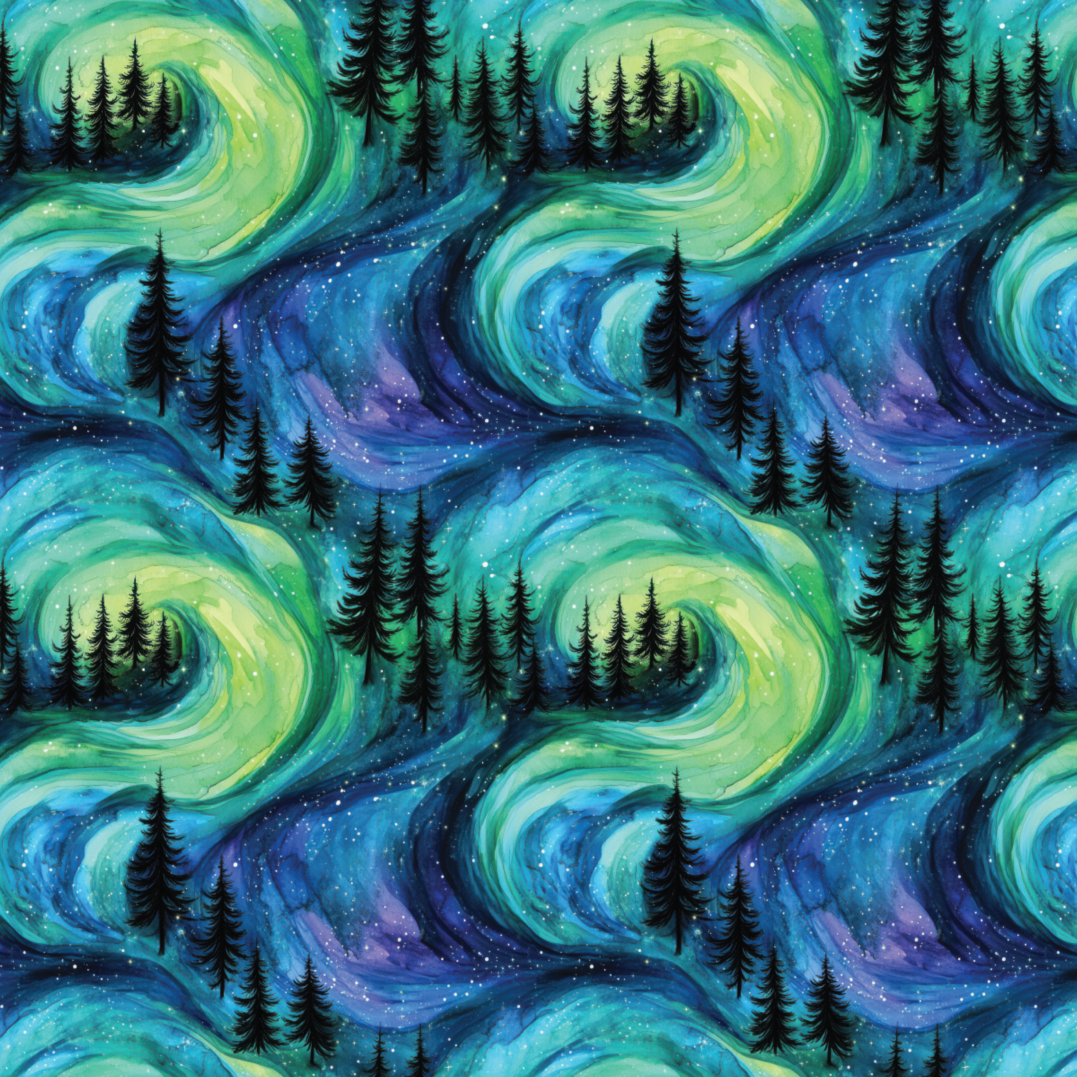 P1384 | Aurora Winter 2 Pattern Acrylic Sheets - Patterns