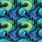 P1384 | Aurora Winter 2 Pattern Acrylic Sheets - Patterns