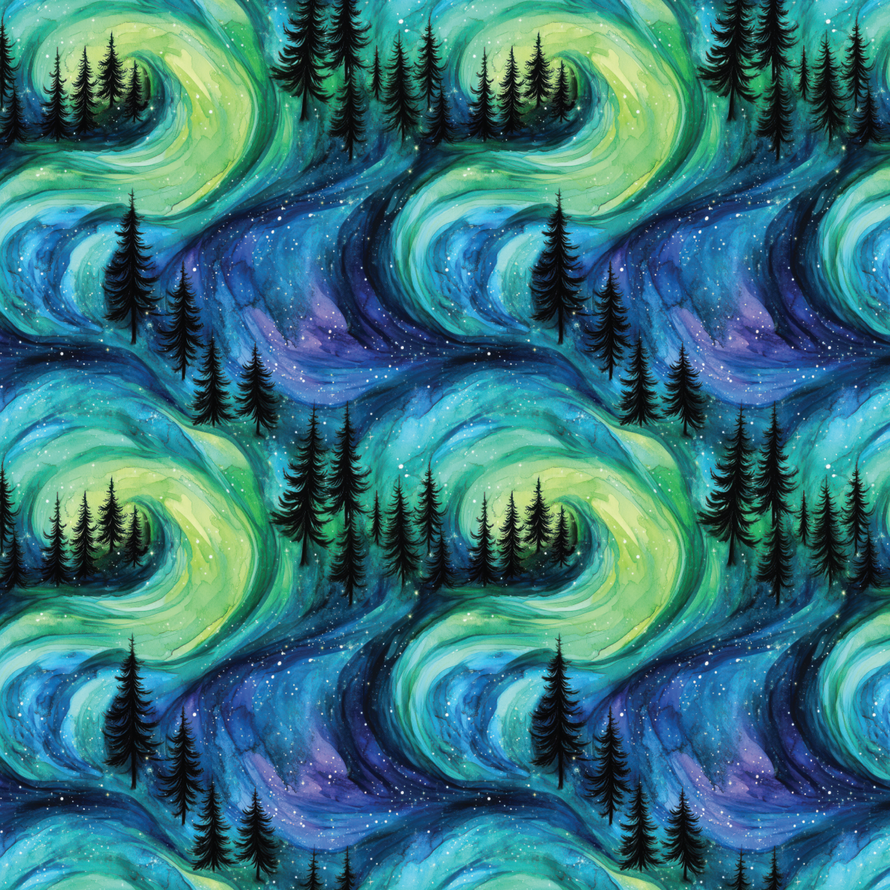 P1384 | Aurora Winter 2 Pattern Acrylic Sheets - Patterns