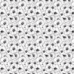 P1390 | Black Hibiscus Line Art Pattern Acrylic Sheets - Patterns