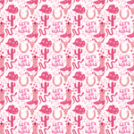 P1403 | Cowgirl Clipart Pink Pattern Acrylic Sheets - Patterns