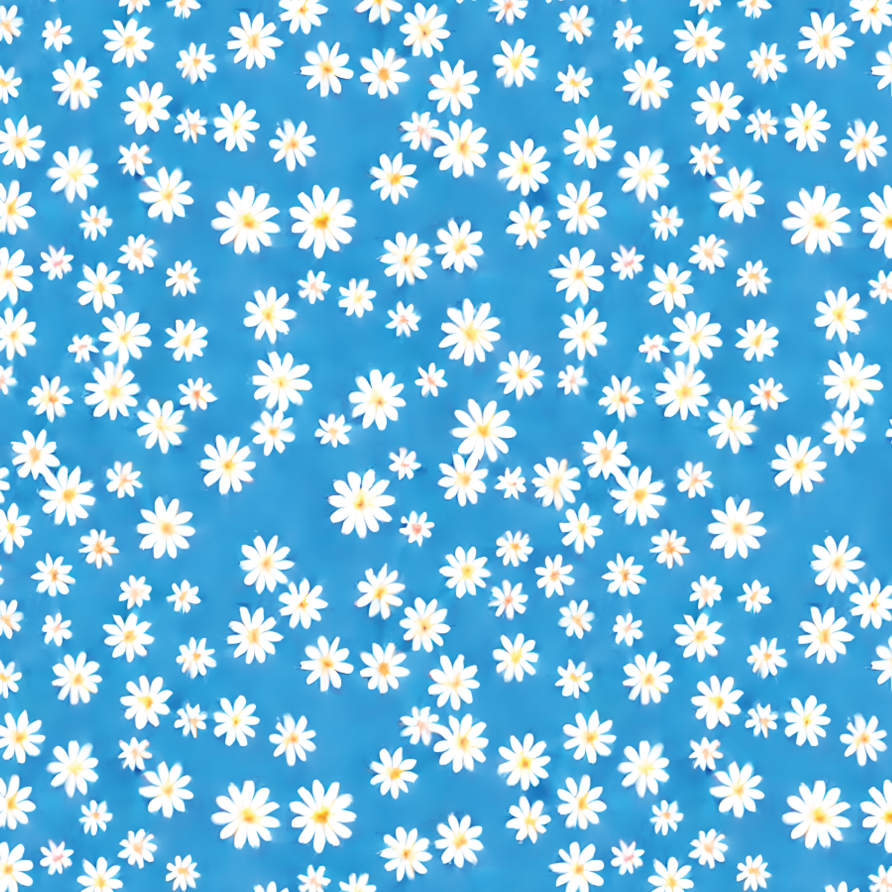 P1405 | Daisies on Blue Pattern Acrylic Sheets - Patterns