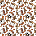 P1411 | Fall Friendly Cowboy Ghosts Pattern Acrylic Sheets - Patterns