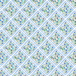 P1414 | Folk Floral Blue Pattern Acrylic Sheets - Patterns