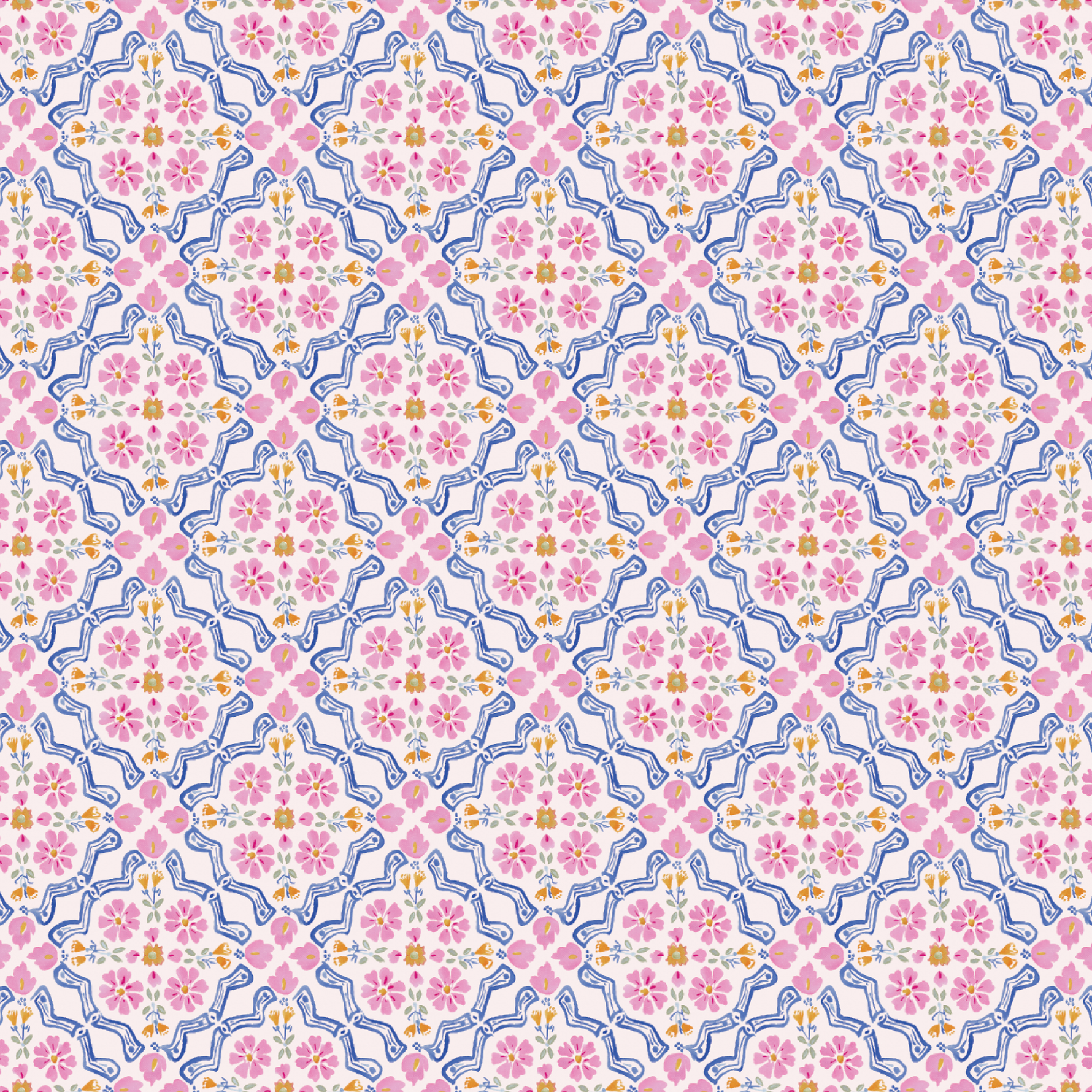 P1416 | Folk Pink & Purple Pattern Acrylic Sheets - Patterns