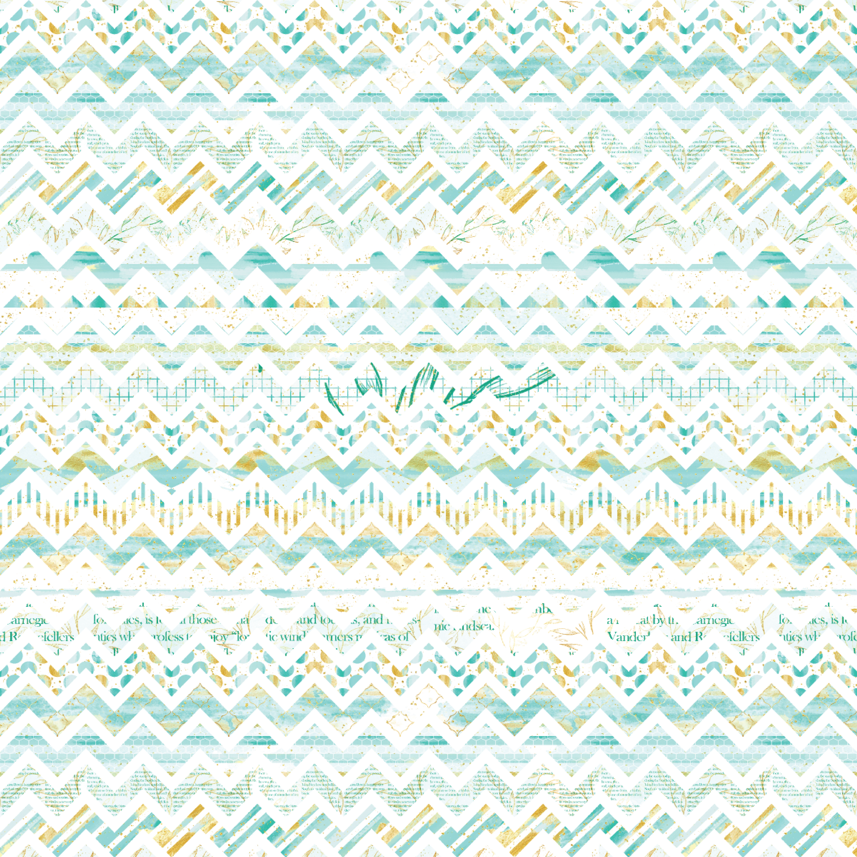 P1420 | Golden Mint Chevron Pattern Acrylic Sheets - Patterns