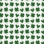 P1421 | Green 4 Leaf Clover & Hearts Pattern Acrylic Sheets - Patterns