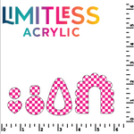 P1424 | Hot Pink Checkered 01 Pattern Acrylic Sheets - Patterns