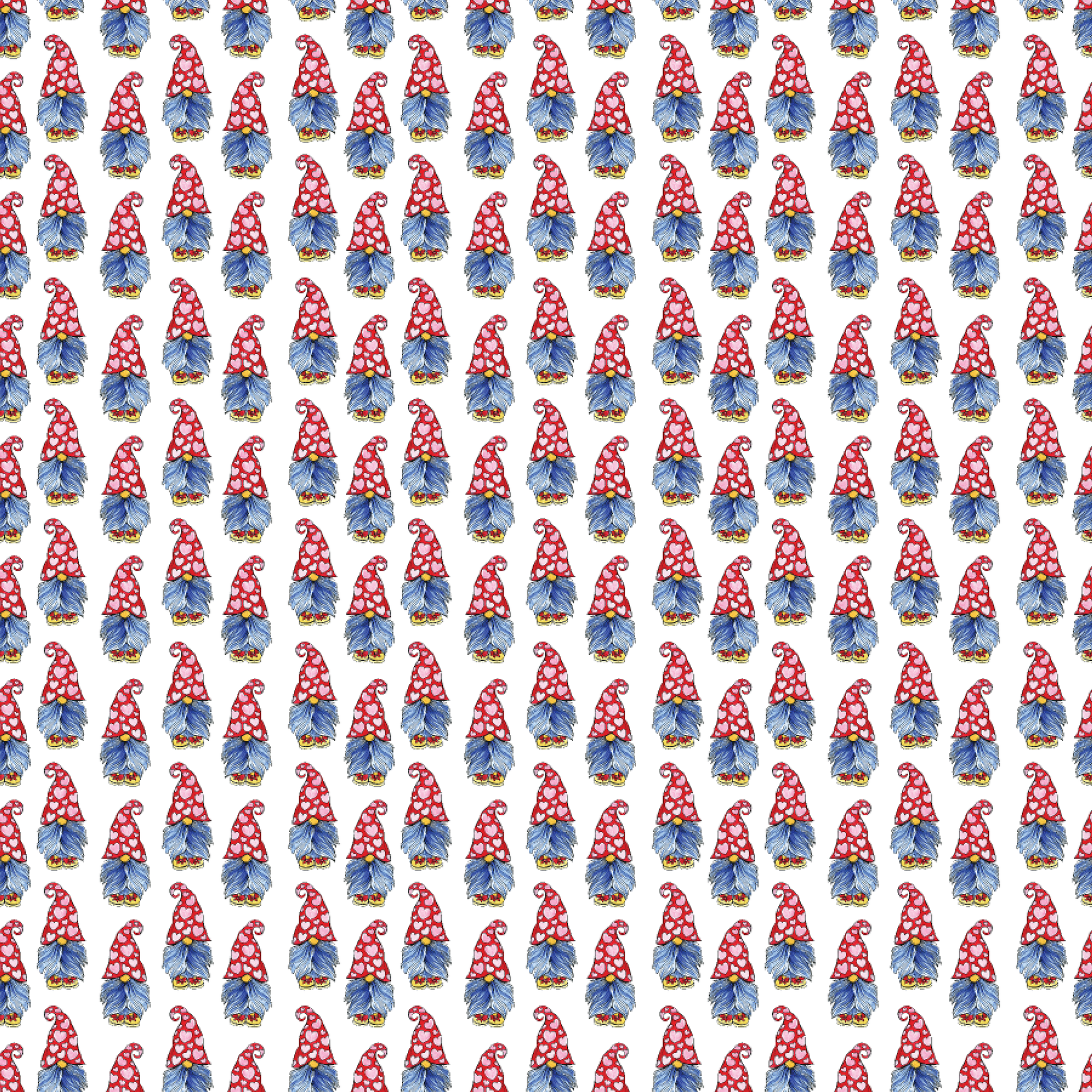 P1430 | Itty Bitty Valentine's Gnomies Pattern Acrylic Sheets - Patterns