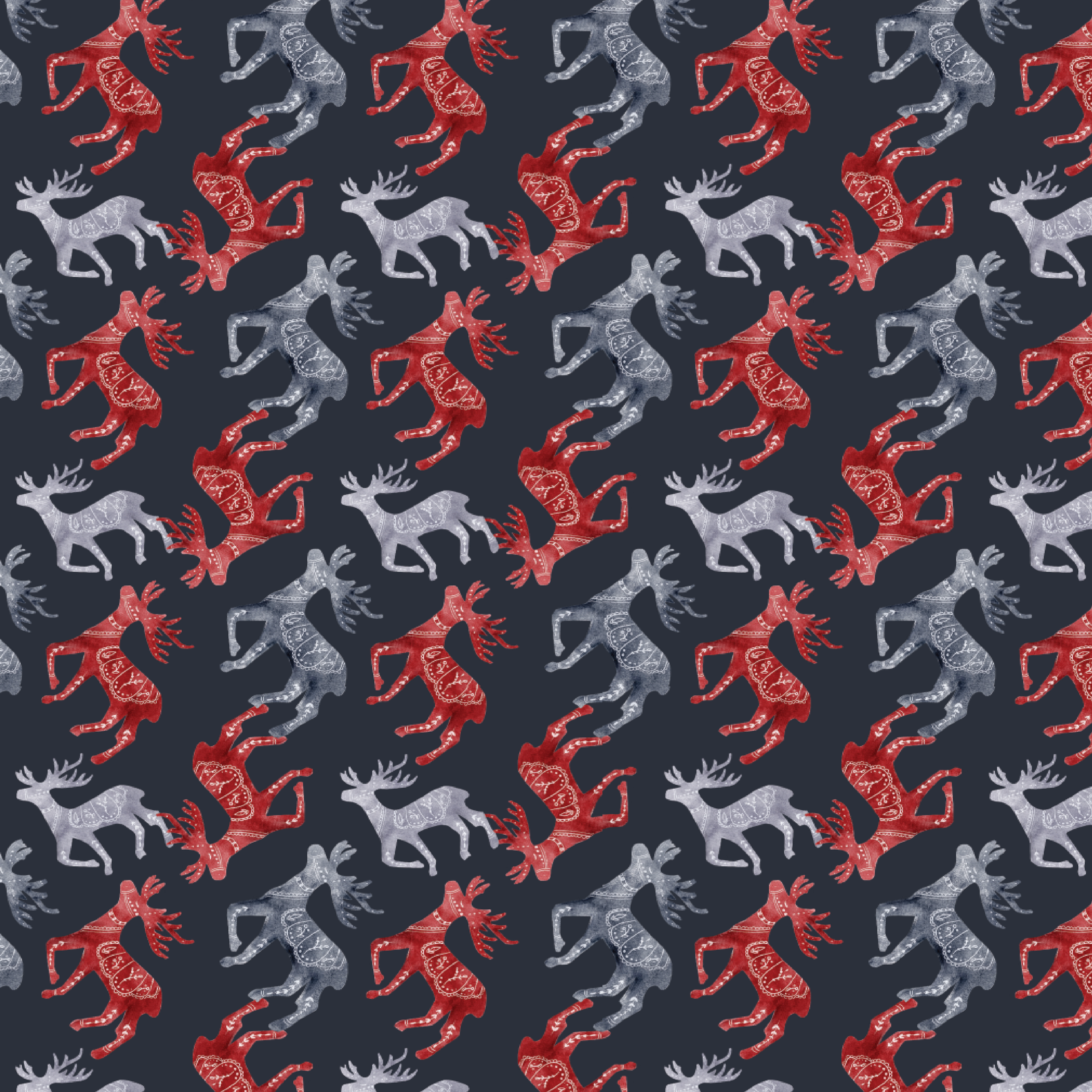 P1437 | Nordic Reindeer Pattern Acrylic Sheets - Patterns