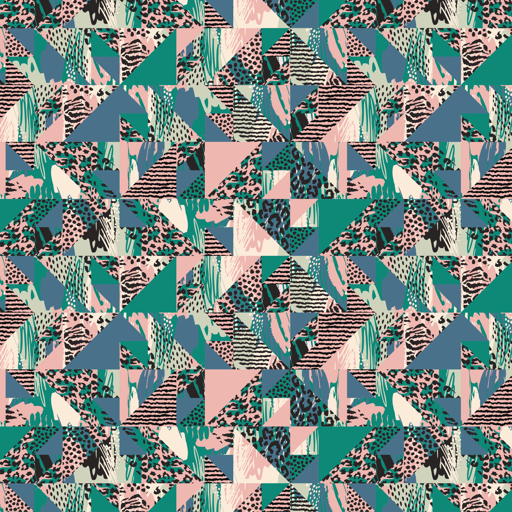 P1446 | Patchwork Animal Print Pattern Acrylic Sheets - Patterns