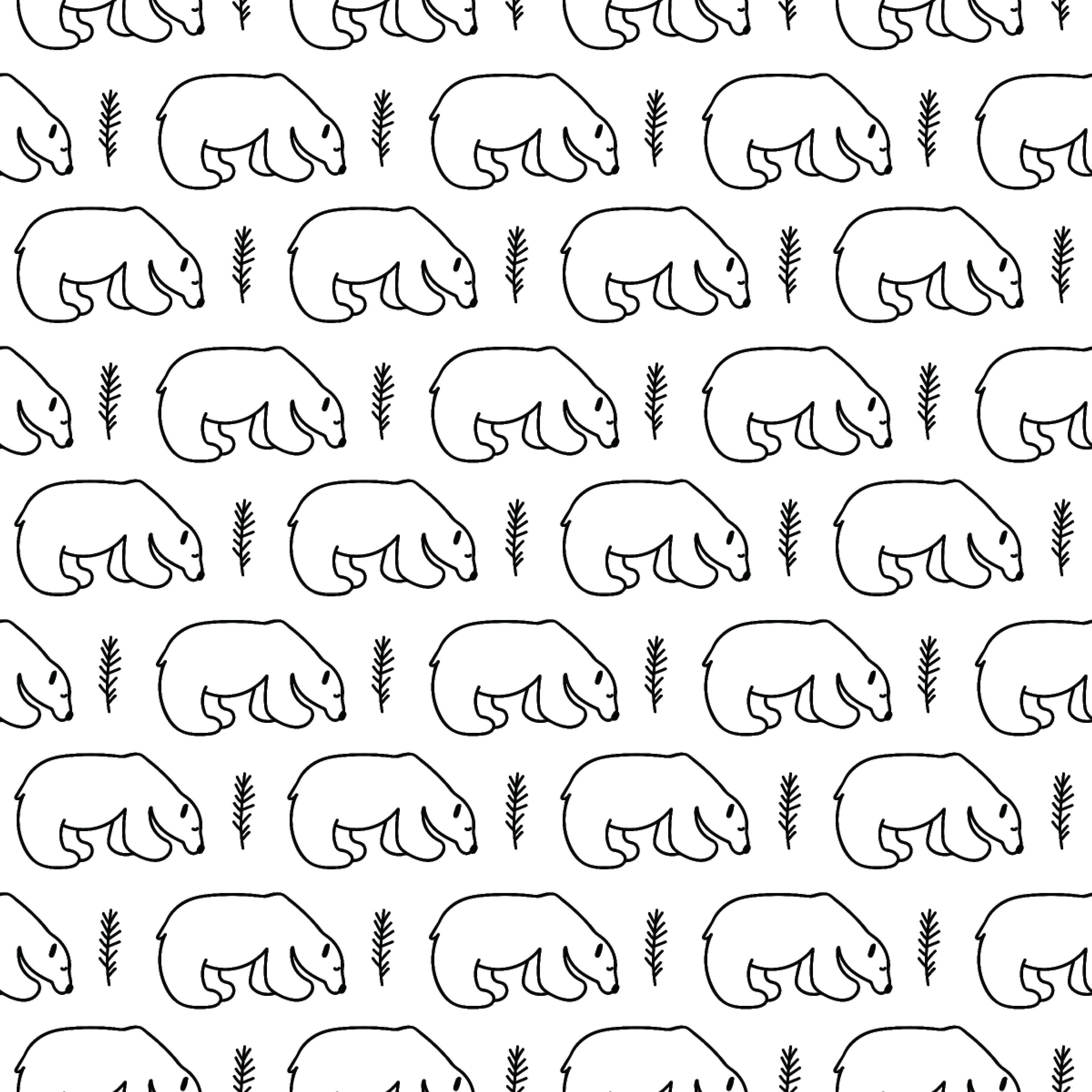 P1453 | Polar Bears Pattern Acrylic Sheets - Patterns