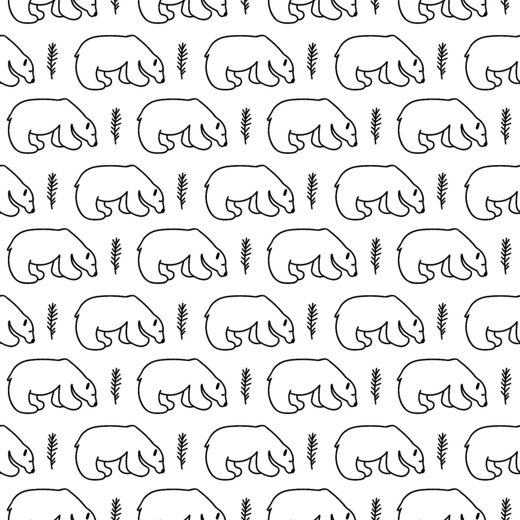 P1453 | Polar Bears Pattern Acrylic Sheets - Patterns