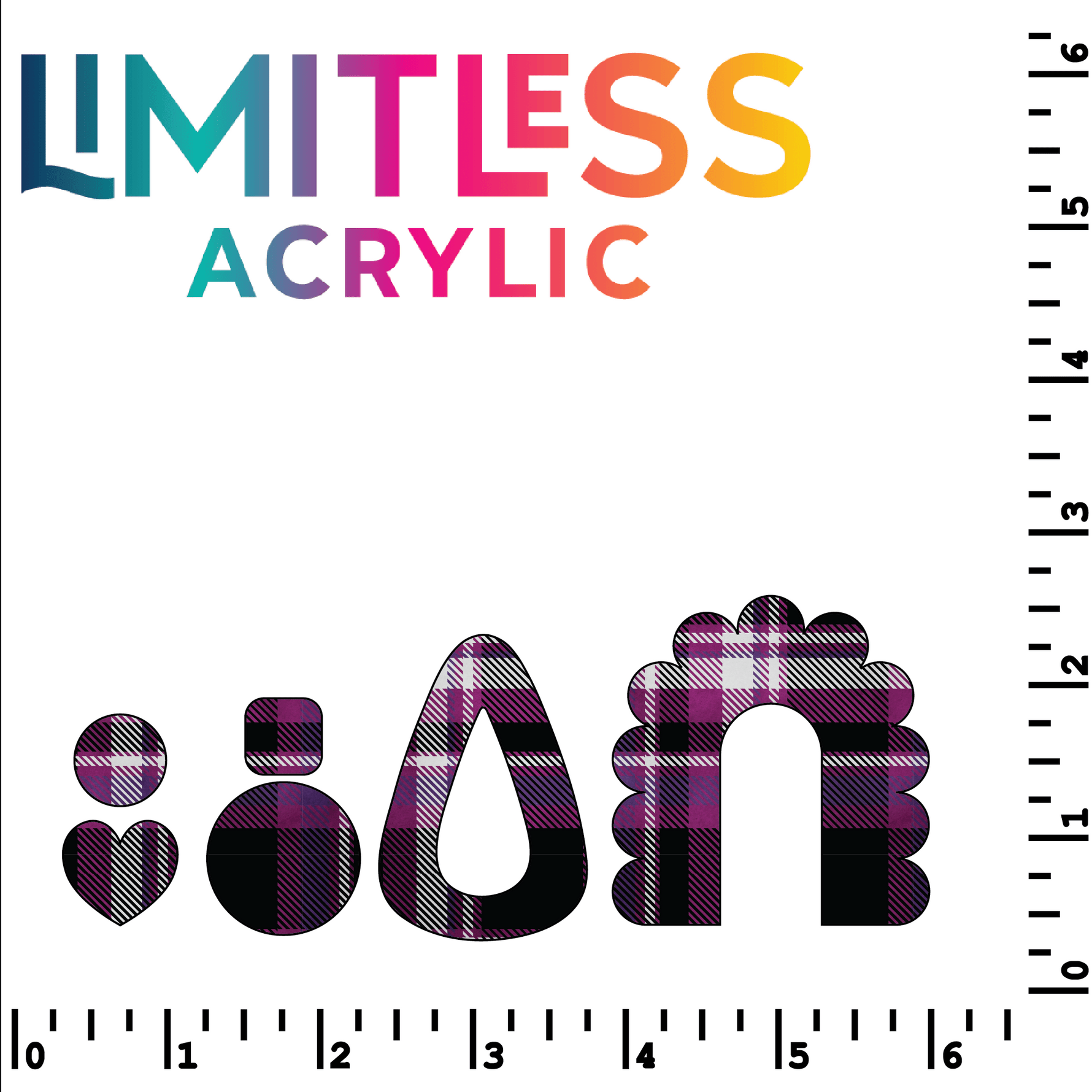P1457 | Purple & Black Flannel Pattern Acrylic Sheets - Patterns