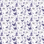 P1458 | Purple Floral Ghosts Pattern Acrylic Sheets - Patterns