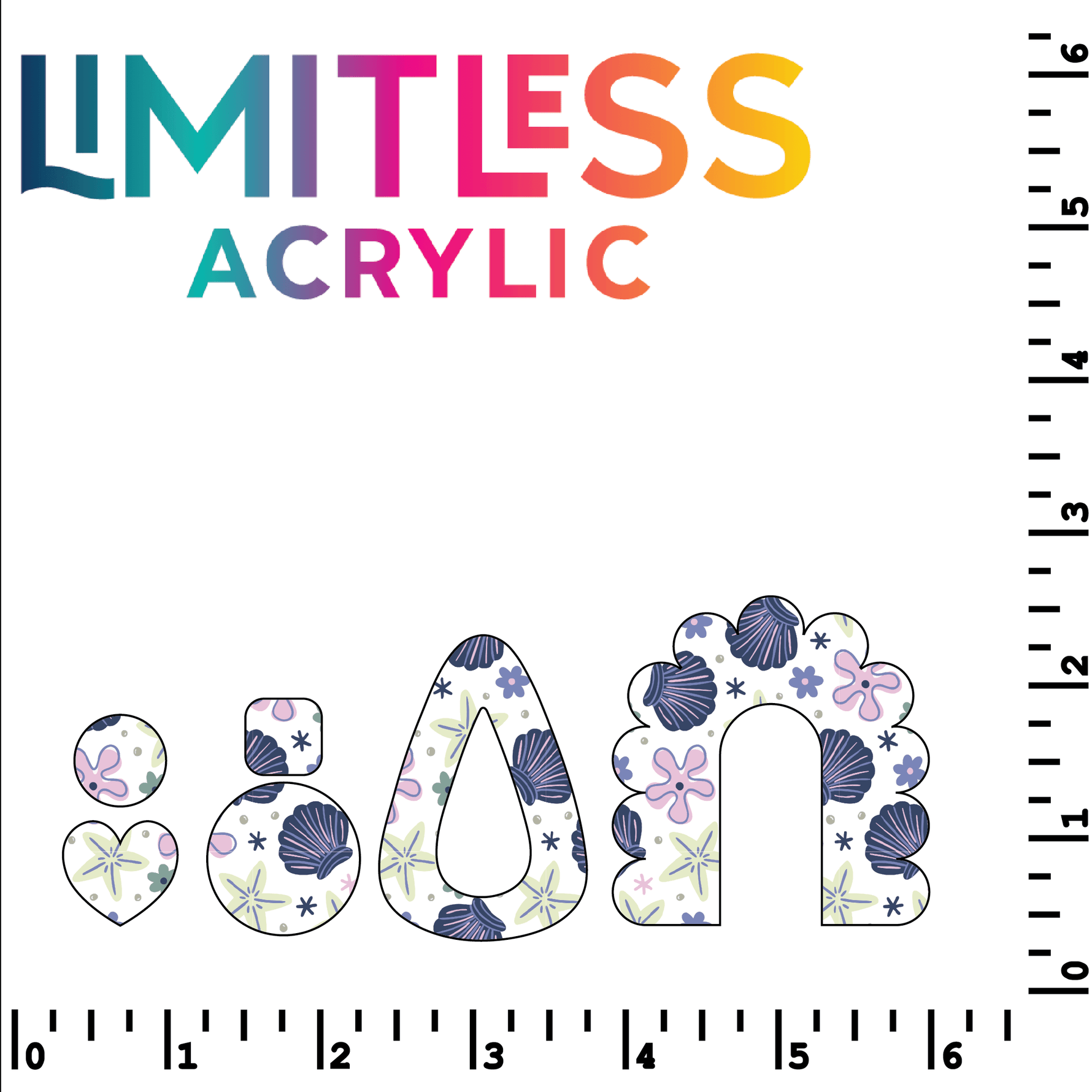P1459 | Purple Seashells 01 Pattern Acrylic Sheets - Patterns