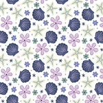 P1459 | Purple Seashells 01 Pattern Acrylic Sheets - Patterns