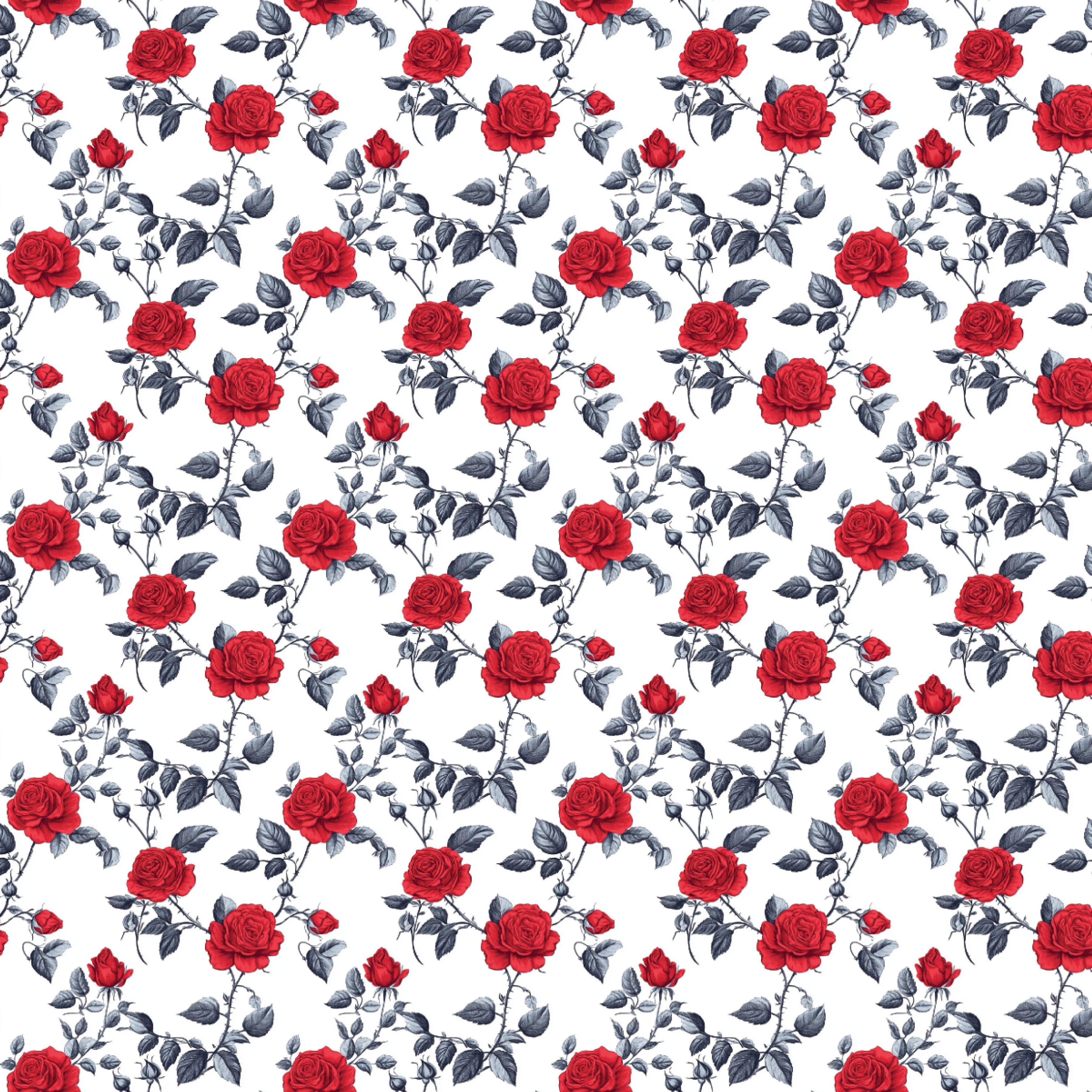 P1463 | Red & Black Rose Pattern Acrylic Sheets - Patterns