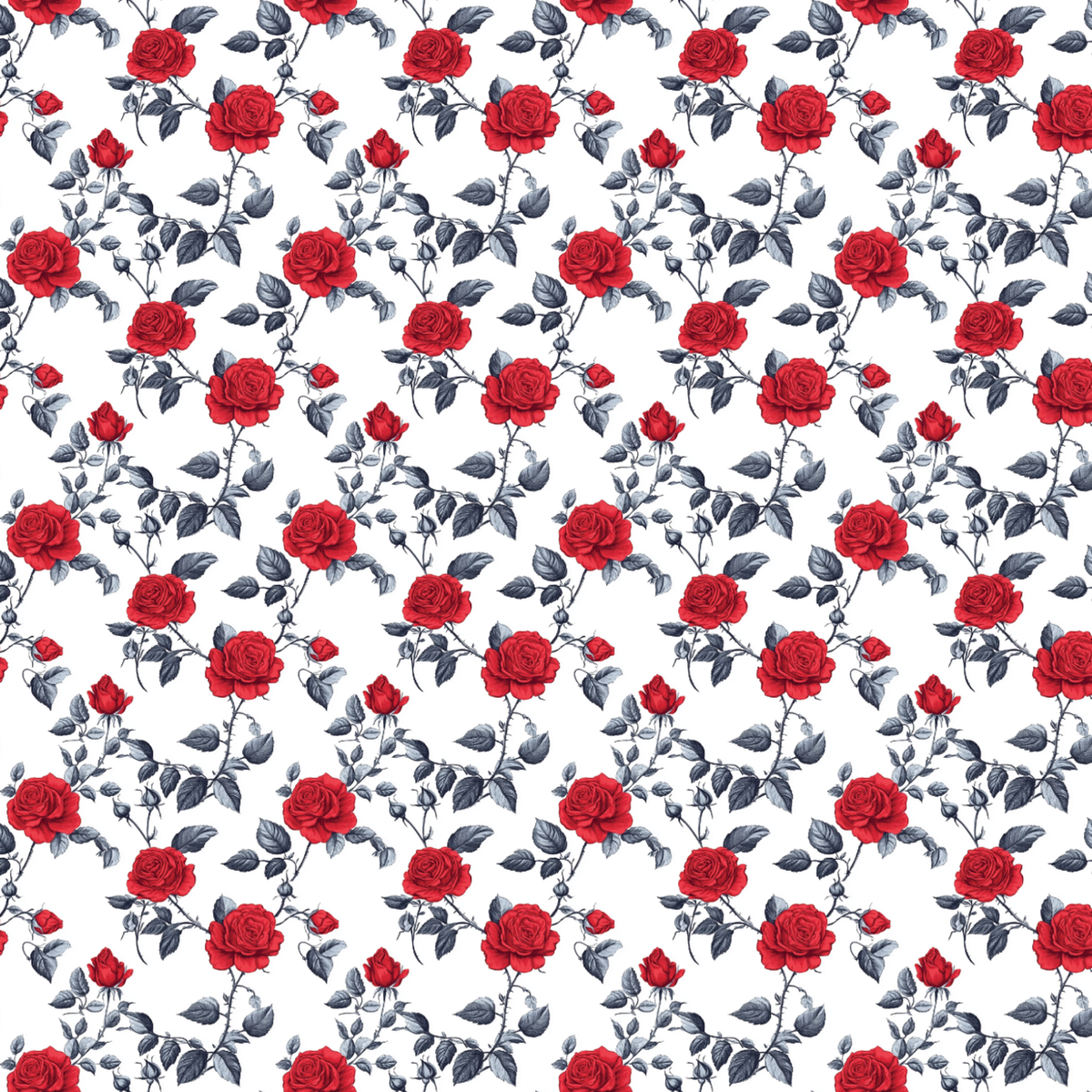 P1463 | Red & Black Rose Pattern Acrylic Sheets - Patterns
