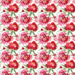 P1468 | Red Watercolor Peony Pattern Acrylic Sheets - Patterns