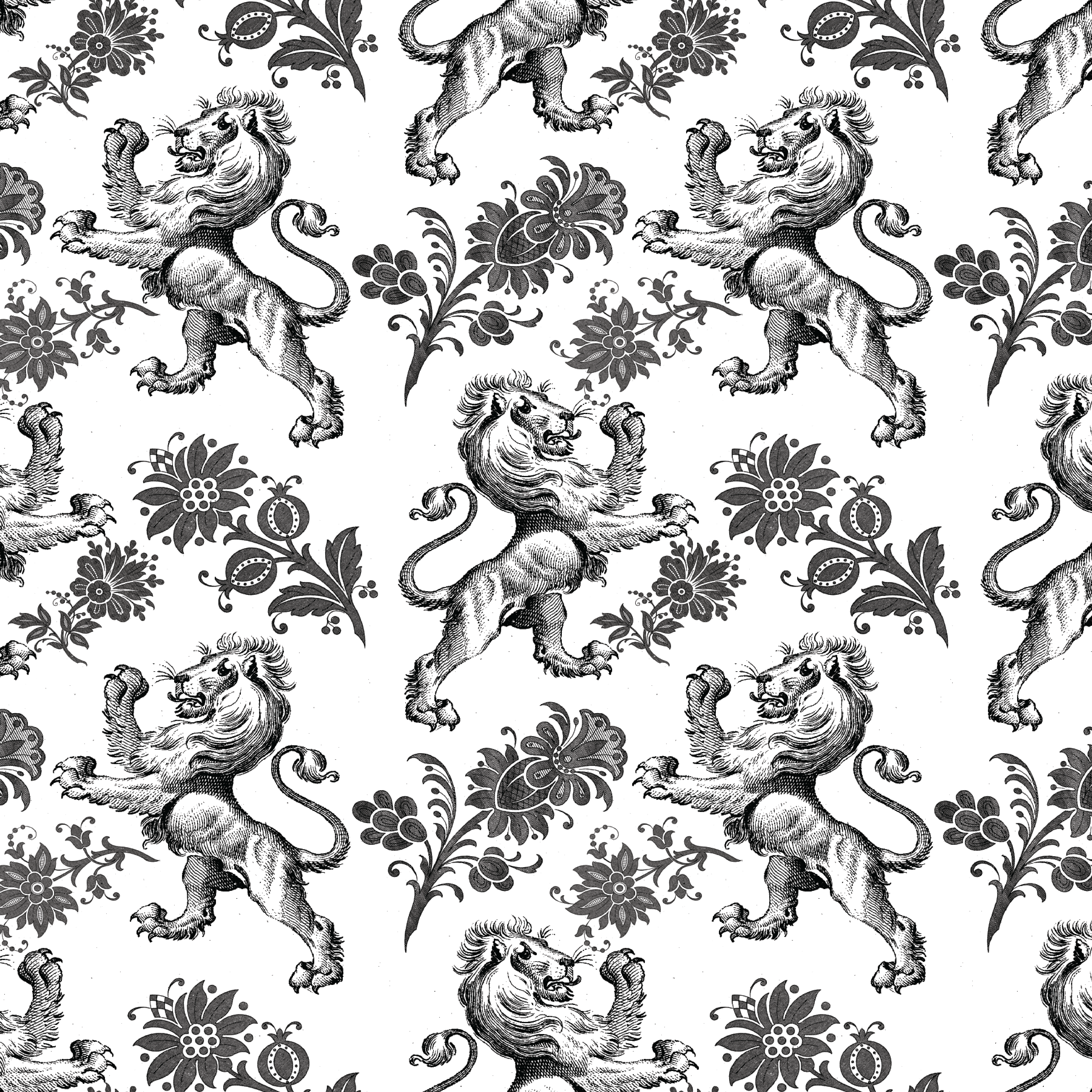 P1469 | Regal Fighting Lions Pattern Acrylic Sheets - Patterns
