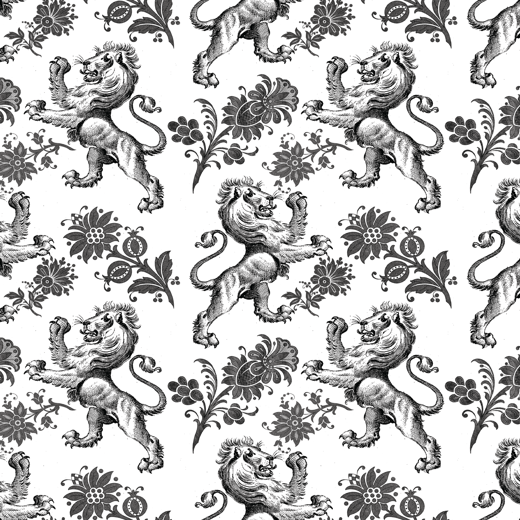 P1469 | Regal Fighting Lions Pattern Acrylic Sheets - Patterns
