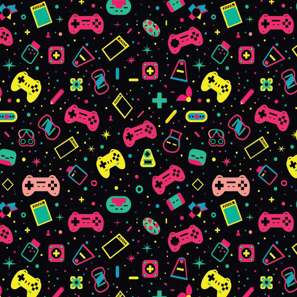 P1470 | Retro Gamer Pattern Acrylic Sheets - Patterns