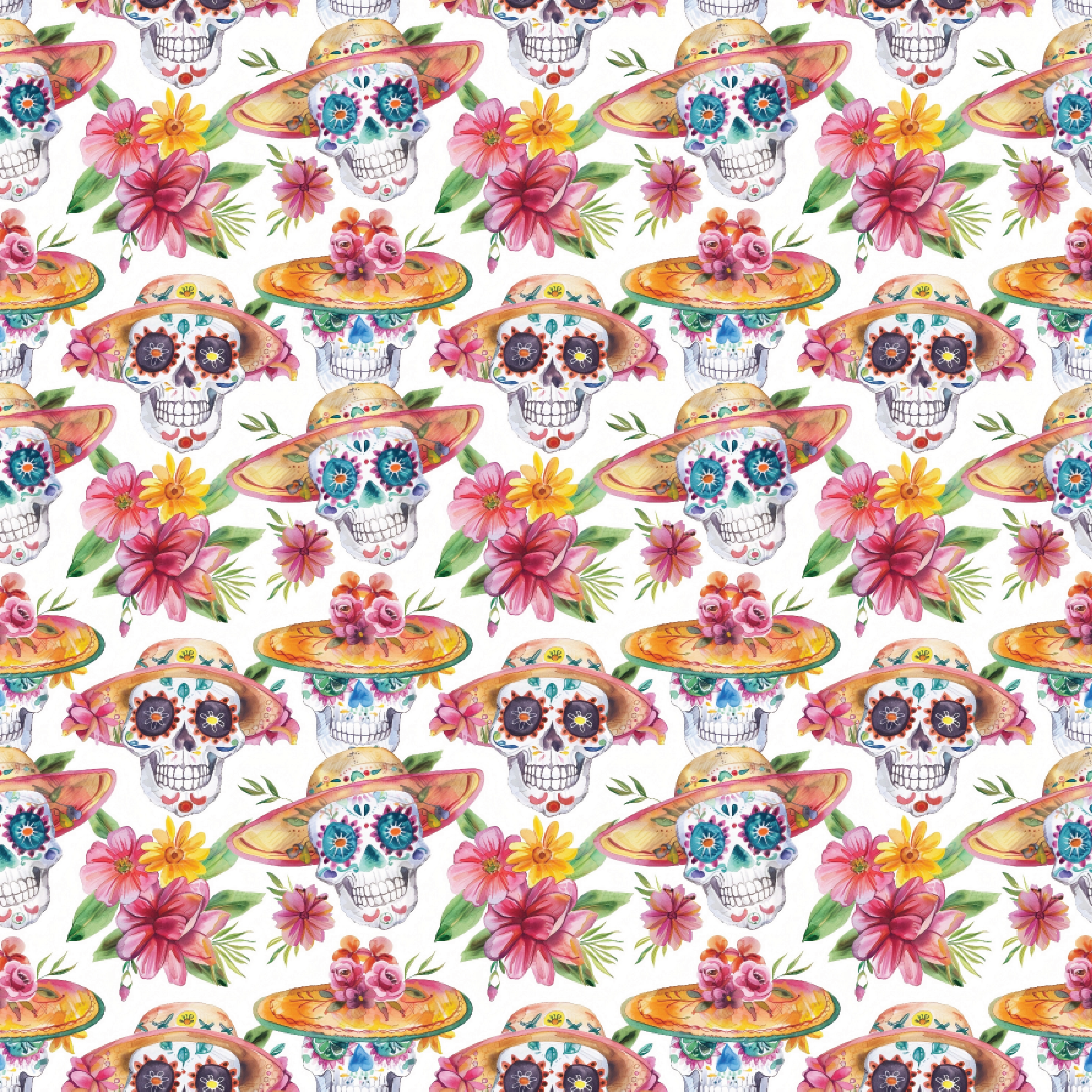 P1475 | Sugar Skulls Pattern Acrylic Sheets - Patterns