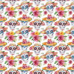 P1475 | Sugar Skulls Pattern Acrylic Sheets - Patterns
