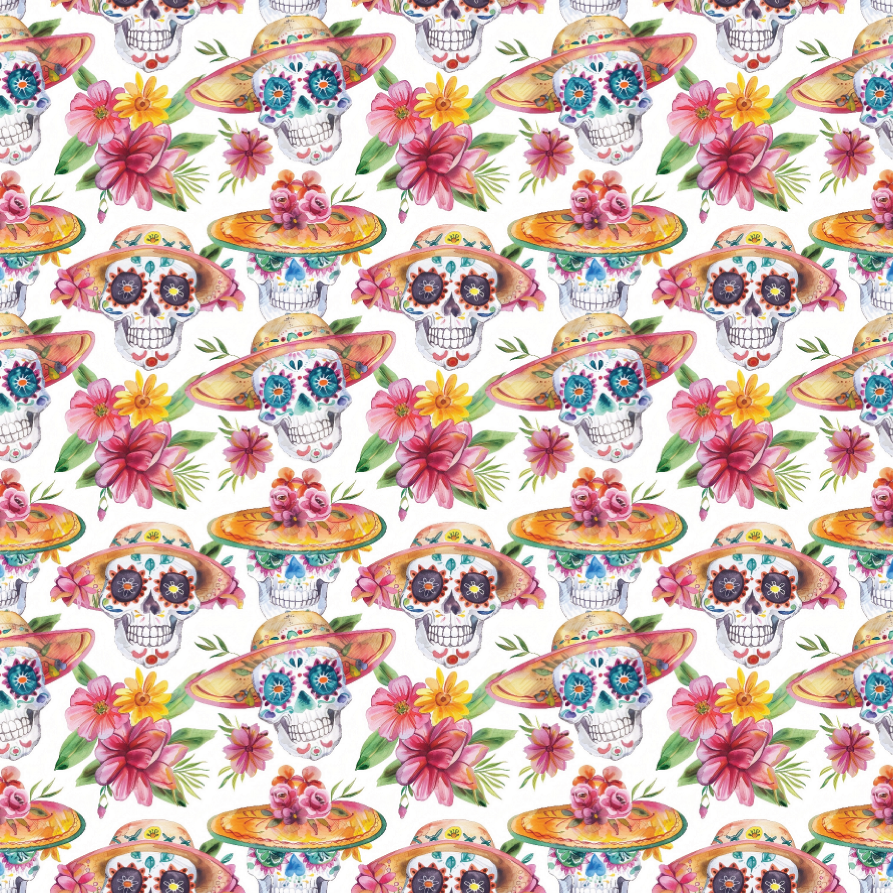 P1475 | Sugar Skulls Pattern Acrylic Sheets - Patterns